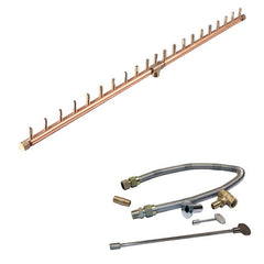 Warming Trends Crossfire Linear Brass Firepit Burner Kit available in different sizes