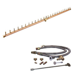 Warming Trends Crossfire Linear Brass Firepit Burner Kit available in different sizes