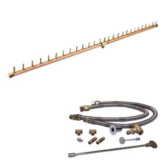 Warming Trends Crossfire Linear Brass Firepit Burner Kit available in different sizes