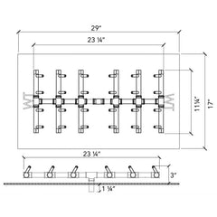 Warming Trends 29-inch Crossfire Double Tree-Style Specifications with Drawing