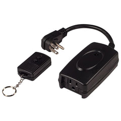 Warming Trends Key Chain Remote Control and Plug-In Receiver in White Background