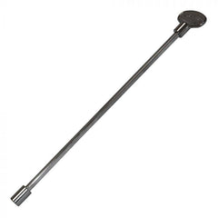 Warming Trends 12-Inch Polished Chrome Key Valve in White Background