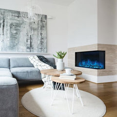Modern Flames Electric Fireplace Set in the Living Room View