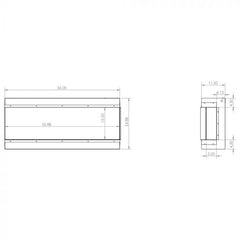 Modern Flames 56-inch Landscape Electric Fireplace Specification Drawing