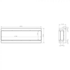 Modern Flames 68-inch Landscape Electric Fireplace Specification Drawing