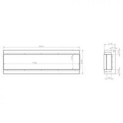 Modern Flames 80-inch Landscape Electric Fireplace Specification Drawing