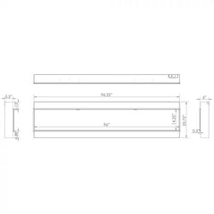 Modern Flames 96-inch Landscape Electric Fireplace Specification Drawing