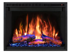 Modern Flames Redstone Traditional Built-In Electric Fireplace with Orange Flame and white Background