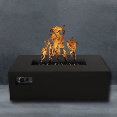 Warming Trends AON Powder-Coated Steel Rectangular Fire Table w/ Crossfire Brass Burner