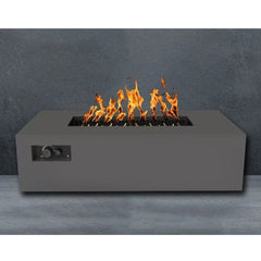 Warming Trends AON Powder-Coated Steel Rectangular Fire Table w/ Crossfire Brass Burner