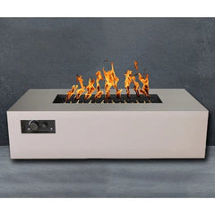 Warming Trends AON Powder-Coated Steel Rectangular Fire Table w/ Crossfire Brass Burner