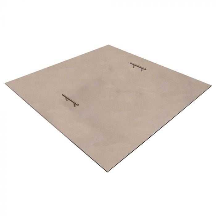 Square fire pit cover with 2 handles 38-Inch on white background